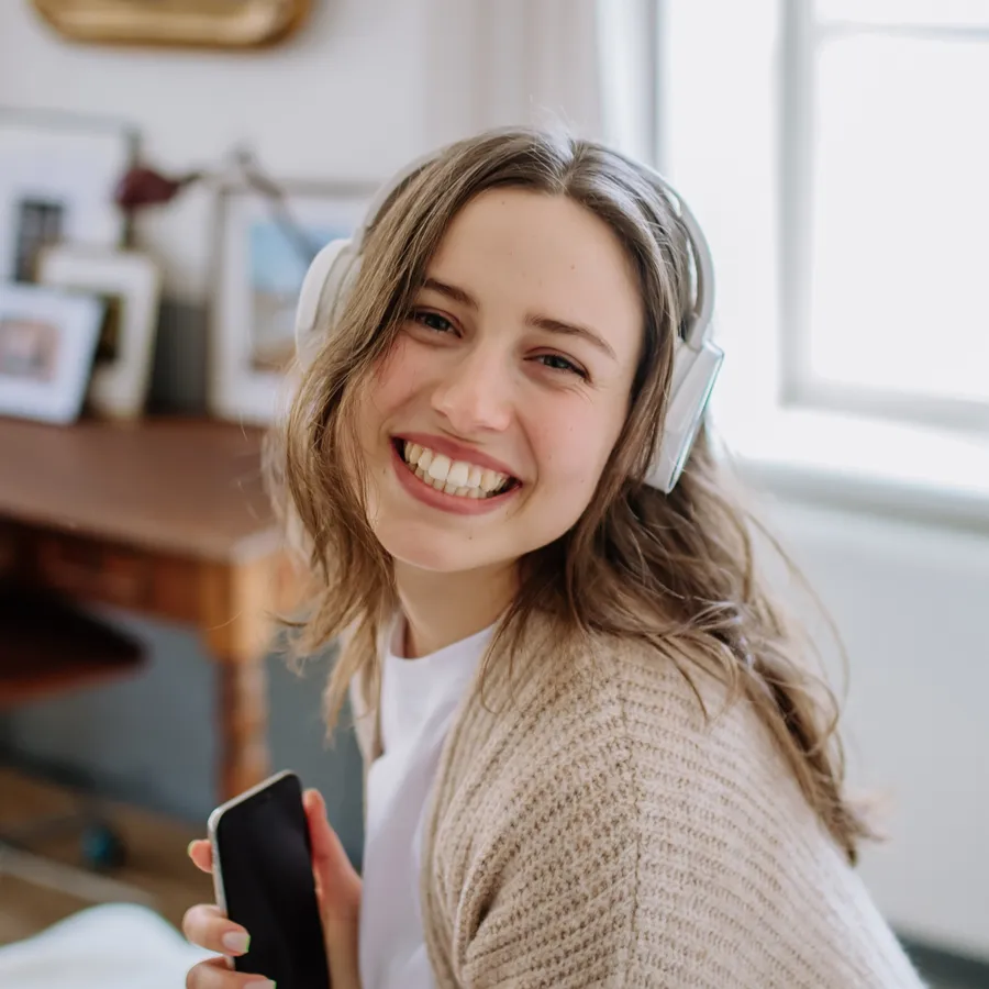 Happy teen smiling confidently after a dental appointment
